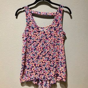 Soprano Sheer Floral Tank Top